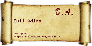 Dull Adina névjegykártya